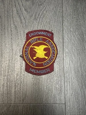 NRA National Rifle Association Endowment Member Vintage Embroidered Patch 4"X3" - Image 1 of 2