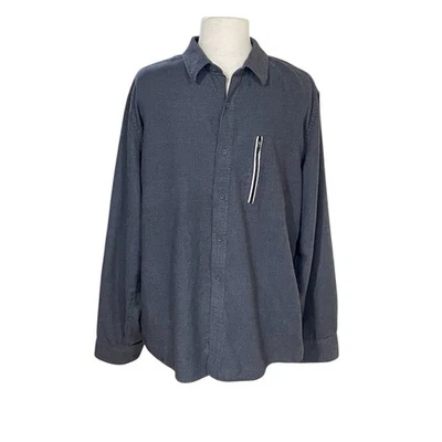 Men's Button Down Tony Hawk Shirt Size XL Long Sleeve Chest Pocket Dark Gray EUC - Image 1 of 4