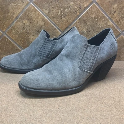Zapatos de gamuza gris para mujer BORN talla US 9M "Fredrika" botín de cuero de moda neutro Foto 1 de 4