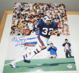 O.J. Foto autografiada firmada por SIMPSON NFL Buffalo Bills de la corte 85 11 x 14 certificado de autenticidad PSA - Imagen 1 de 5