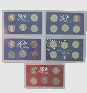 US State Proof Sets Coins Presidents 1999 - 2003 Kennedy Lincoln Roosevelt - Picture 1 of 7
