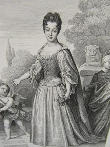 GRAVURE GALERIE HISTORIQUE VERSAILLES 1840 / MARIE ADELAIDE DE SAVOIE Dauphine - Foto 1 di 1