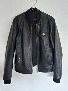 Versus Versace Lederjacke Bomberjacke 50 schwarz Ziegenleder - Bild 1 von 15