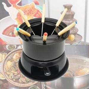 Mini Fondue Set Kitchen Tools with 6 Forks Easy Clean - Picture 1 of 10