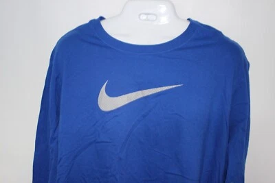 NIKE BLUE 100% COTTON L/S T-SHIRT SZ:3XL 3X XXXL NWT DR0540-480 - Image 1 of 2