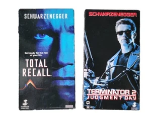 2 Schwarzenegger VHS Movies: Total Recall, 1990 & Terminator 2, 1991 - Picture 1 of 5
