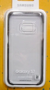 CLEAR COVER CUSTODIA ORIGINALE SAMSUNG per GALAXY S7 TRASPARENTE NUOVA - Foto 1 di 2