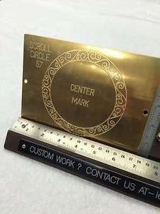 SCROLL CIRCLE 57 MASTER TEMPLATE FOR NEW HERMES ENGRAVER SOLID BRASS LOOK - Picture 1 of 10