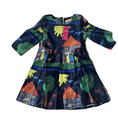 Sunny Fashion Girls NWT Navy Blue School Girl fit & Flare Dress size 6 1st Day - Image 1 of 4