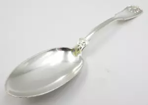 ANTIQUE TIFFANY & CO. NYC 8-1/2" STERLING SILVER SHELL & THREAD SERVING SPOON - Picture 1 of 16