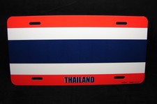 Produktbild - Thailand Flagge Neuheit Lizenz Platte Für Autos ประเทศไทยธงชาติ