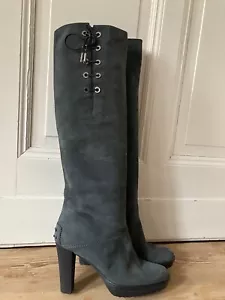 Tod`s Luxus Stiefeletten 40, Wildleder, petrol, 41, wie NEU - Bild 1 von 10