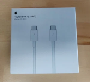 New Apple MQ4H2AM/A 0.8m Thunderbolt 3 USB-C Cable, White - Picture 1 of 3