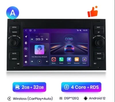 RADIO 2 DIN 7" PARA FORD FOCUS FIESTA MONDEO C-MAX S-MAX GALAXY BLUETOOTH GPS - Imagen 1 de 4