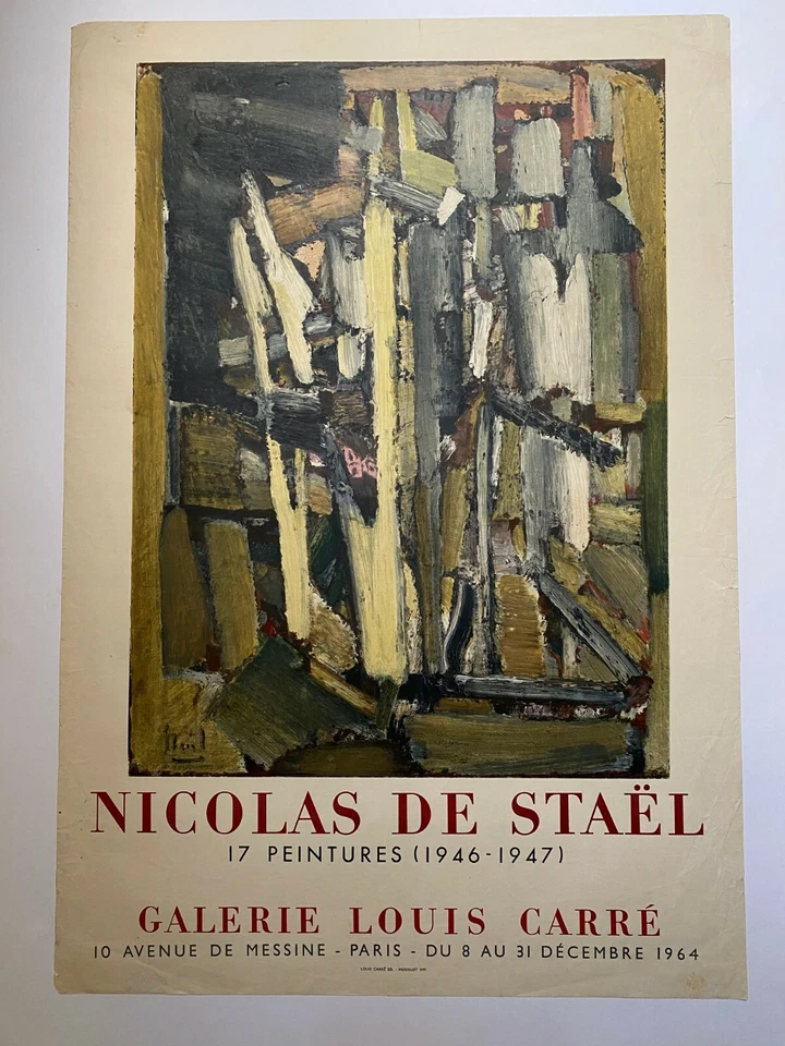 17 peintures Nicolas de Stael 1964 Affiche Originale Exposition - Photo 1/1