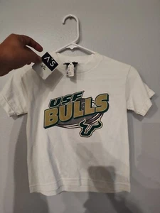 UNIVERSITY OF SOUTH FLORIDA USF BULLS AS SPORTS KIDS SHIRT SIZE 7 NEW NWT - Picture 1 of 1