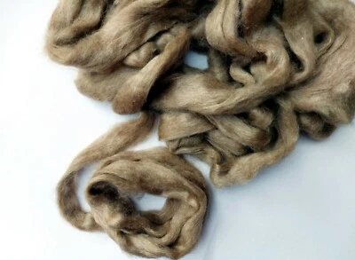Premium Wild Peace Silk Peduncle Nassi Sliver Tops – for Spinning & Felting-500g - Image 1 of 4