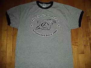 GILDAN CLASSIC Ringer Tee Established Since 2005 NEW Logo Gray T Shirt Size XL - Picture 1 of 2