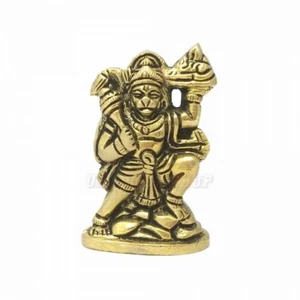 Lord Hanuman Brass idol Hindu Religous Bajrangabali Statue Ompoojashop - Picture 1 of 3