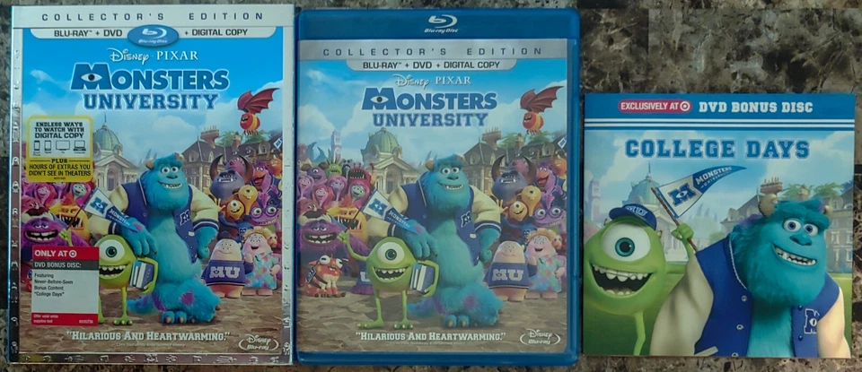 Monsters University Blu-ray DVD 4-Disc Set Collector's Ed Target Ex w Slipcover - Image 1 of 1