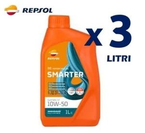 OLIO MOTORE REPSOL SMARTER SYNTHETIC 4 TEMPI 10W-50 3 LITRI SINTETICO MOTO SPORT - Foto 1 di 1