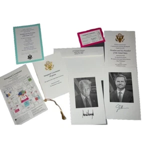 Trump Vance 2025 Commemorative Inauguration Invitations Map Pink Ticket Package - Bild 1 von 23
