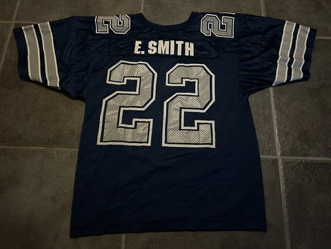 Dallas Cowboys Emmitt Smith Youth Kids Wilson Jersey Size Large Cover