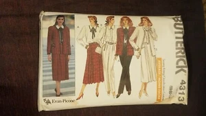 BUTTERICK VINTAGE MISSES PETITE JACKET BLOUSE SKIRT PANTS UNCUT PATTERN - 4313 - Picture 1 of 5