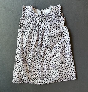 Burberry Children Girls 6Y Dress Animal Print Short Ruffle Sleeves Lined Dress - Picture 1 of 10