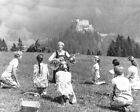 The Sound of Music Julie Andrews plays guitar in mountains with kids 4x6 photo