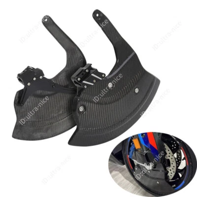 For BMW S1000RR M1000RR 2019-2025 Front Brake Disc Rotor Radiator Carbon Cover - Image 1 of 4