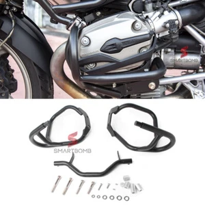Cilindro de protección del motor, tubo tubular de acero negro BMW R1200GS 04-12 - Picture 1 of 11