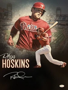 Foto autografiada de Rhys Hoskins 16x20-JSA - Imagen 1 de 1