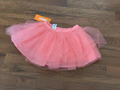 New Gymboree Girls Coral Sparkle Birthday Tulle Tutu with diaper cover Size 3 3T - Image 1 of 4