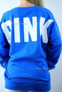 Felpa leggera Victoria's Secret ROSA perfetta Campus Crew Varsity - Foto 1 di 2