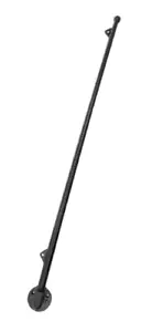 Black 15.75" / 40cm Plastic Flagpole Boat Yacht Marine Deck RV - Picture 1 of 1