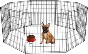 Corral Metal Pajaros Jaula Valla Para Perros Pequeños De 8 Panel Parque Mascotas - Imagen 1 de 7