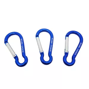 Boat Marine Clip Blue Aluminum Locking Clip Hook Carabiner 2.7", 3pc pack - Picture 1 of 1