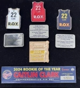 Caitlin Clark WNBA Rookie of The Year Pin Set Indiana Fever Iowa Hawkeyes ROY - Picture 1 of 1