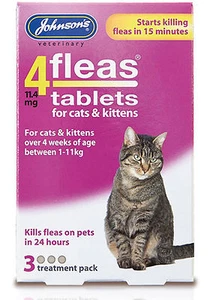 Johnson's 4 Comprimidos Pulgas Gato Pulgas 3 Comprimidos - Imagen 1 de 3