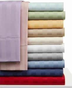 800 TC SÁBANA BAJERA ALGODÓN EGIPCIO SOLAMENTE - 18" BOLSILLO PROFUNDO RAYAS COLORES AU TALLAS - Imagen 1 de 23