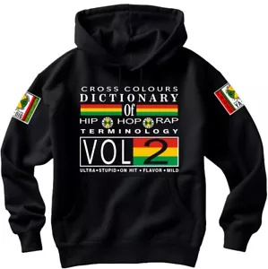 SUDADERA CON CAPUCHA COLORES CRUZADOS. DICCIONARIO. HIP HOP. CAMISETAS AÑOS 90. CAMISETA RAP LEGENDS - Imagen 1 de 2