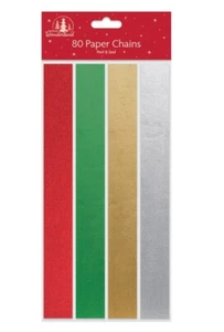 Cadenas de Papel Navidad 80 Colores Lámina Haz Tus Propias Decoraciones Autoadhesivas - Imagen 1 de 3