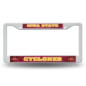 Iowa State Cyclones White Plastic License Plate Frame - Picture 1 of 1