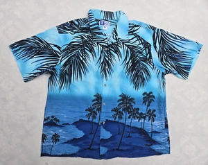 RJC Mens Size 3XL Hawaiian Multicolor Shirt 100% Cotton Hawaii USA Made Trees - Picture 1 of 8