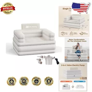Luxury Blow Up Couch with Rapid Inflation - Perfect for Guests and Camping - Picture 1 of 10