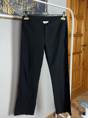 Versace Jeans Couture vintage abito donna dritto seta pantaloni dritti taglia 30 44