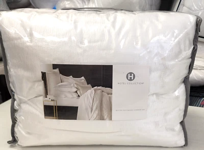 Hotel Collection Glint Full / Queen Quilted  Coverlet  and two Shams White - Image 1 of 4
