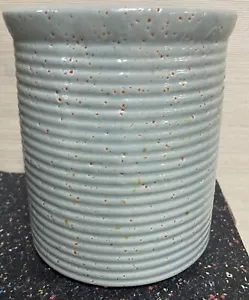 Provence Vase With Stripped Gray Glaze - - Picture 1 of 4