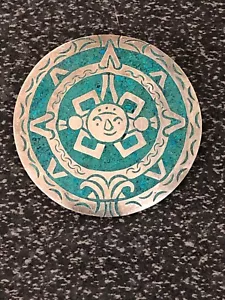 Sterlingsilber Südweststil Brosche Pin signiert SOSA Mexiko Vintage - Bild 1 von 8